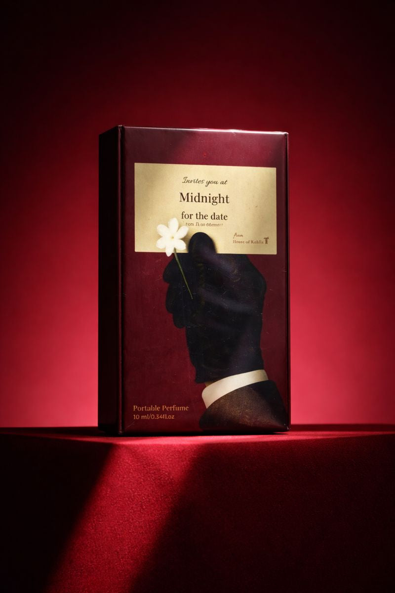 Midnight Pocket Perfume For Men Box Frontal Image. House Of Kohlis